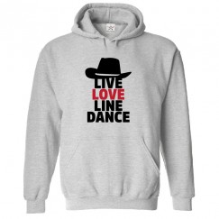 Live Love Line Dance Classic Unisex Kids and Adults Pullover Hoodie For Dancers								 									 									